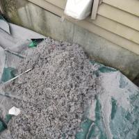 Lint that was cleaned out of a dryer vent