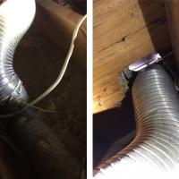 Non code compliant dryer venting before replacement